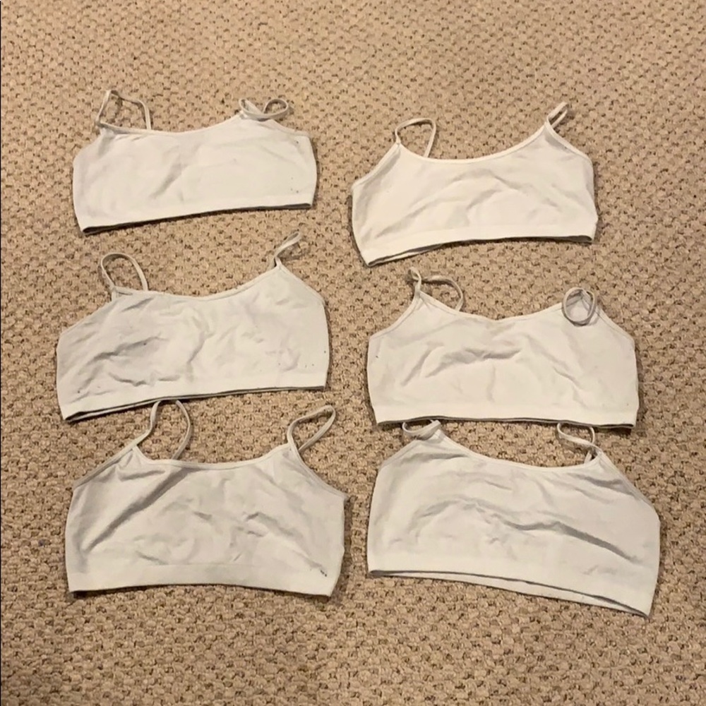 Girls Sports Bras Lot of 6